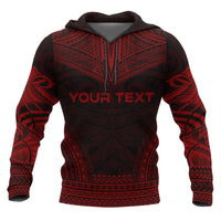 Wallis nd Futuna Polynesian Chief Custom Hoodie Red Version - Polynesian Pride