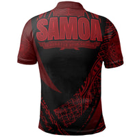 Samoa Polo Shirt Red Polynesian Patterns Sport Style - Polynesian Pride