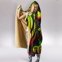 Wallis and Futuna Hooded Blanket - Reggae Tentacle Turtle - Polynesian Pride