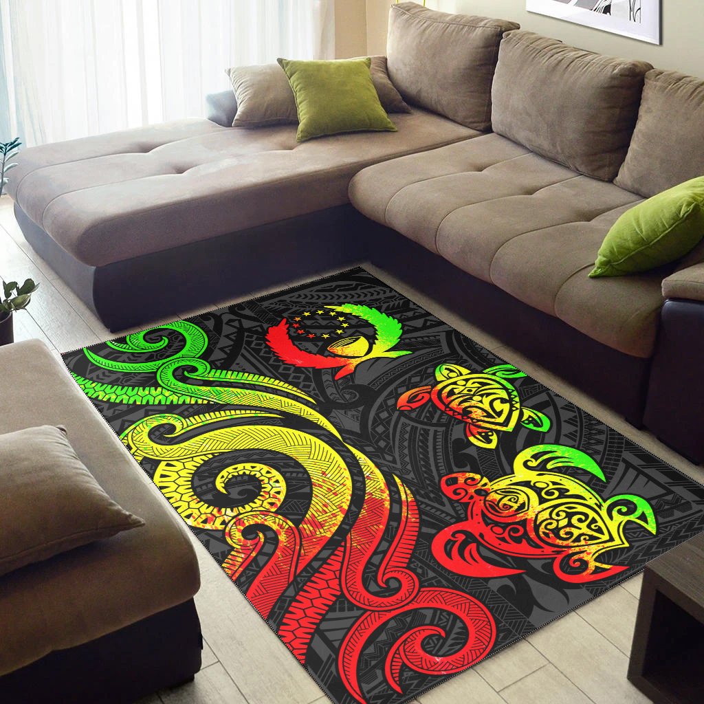 Pohnpei Area Rug - Reggae Tentacle Turtle - Polynesian Pride