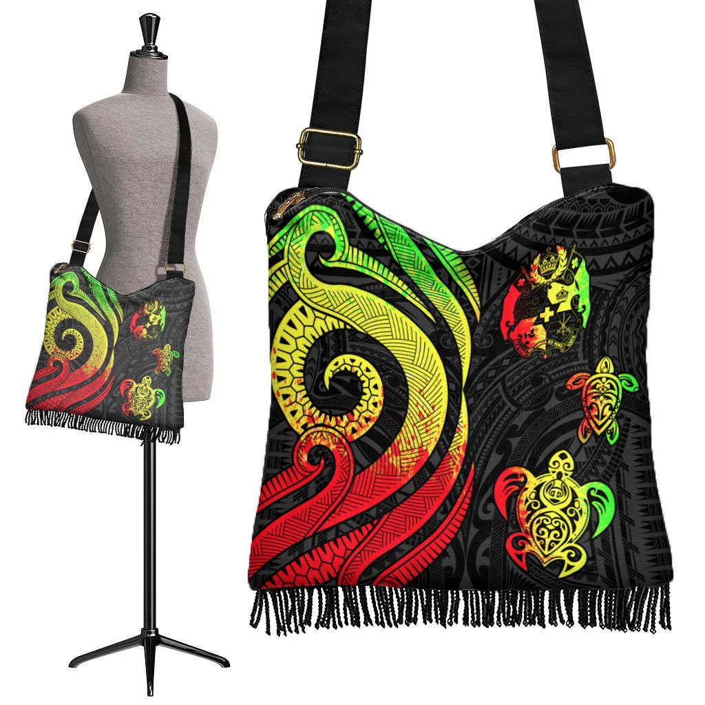 Tonga Boho Handbag - Reggae Tentacle Turtle - Polynesian Pride