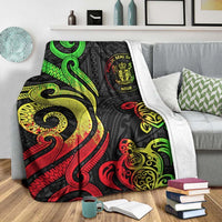 Niue Premium Blanket - Reggae Tentacle Turtle - Polynesian Pride