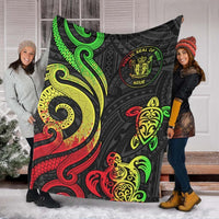 Niue Premium Blanket - Reggae Tentacle Turtle - Polynesian Pride