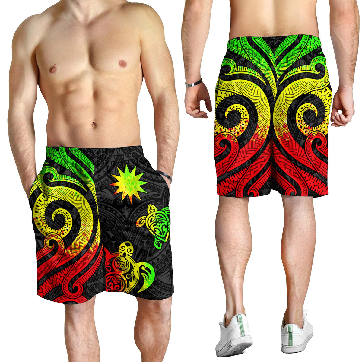 Nauru Men's Short - Reggae Tentacle Turtle - Polynesian Pride