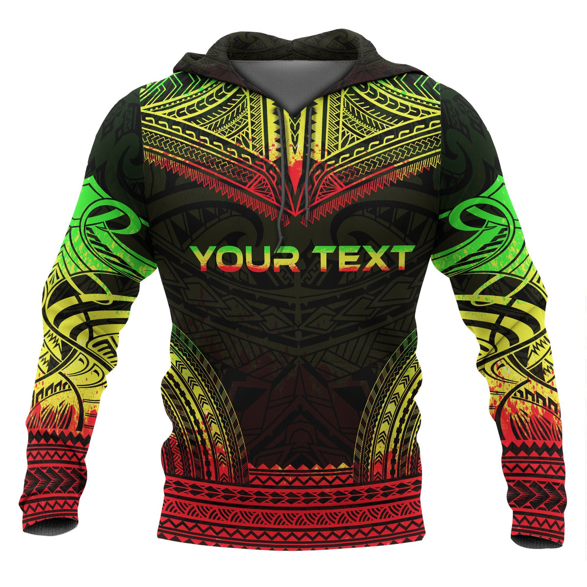 Niue Polynesian Chief Custom Hoodie Reggae Version - Polynesian Pride