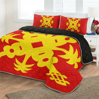 Hawaiian Royal Pattern Quilt Bed Set - Royal - L2 Style - AH - Polynesian Pride