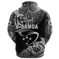 Custom Manu Samoa Rugby Zip Hoodie Unique Vibes Black - Polynesian Pride