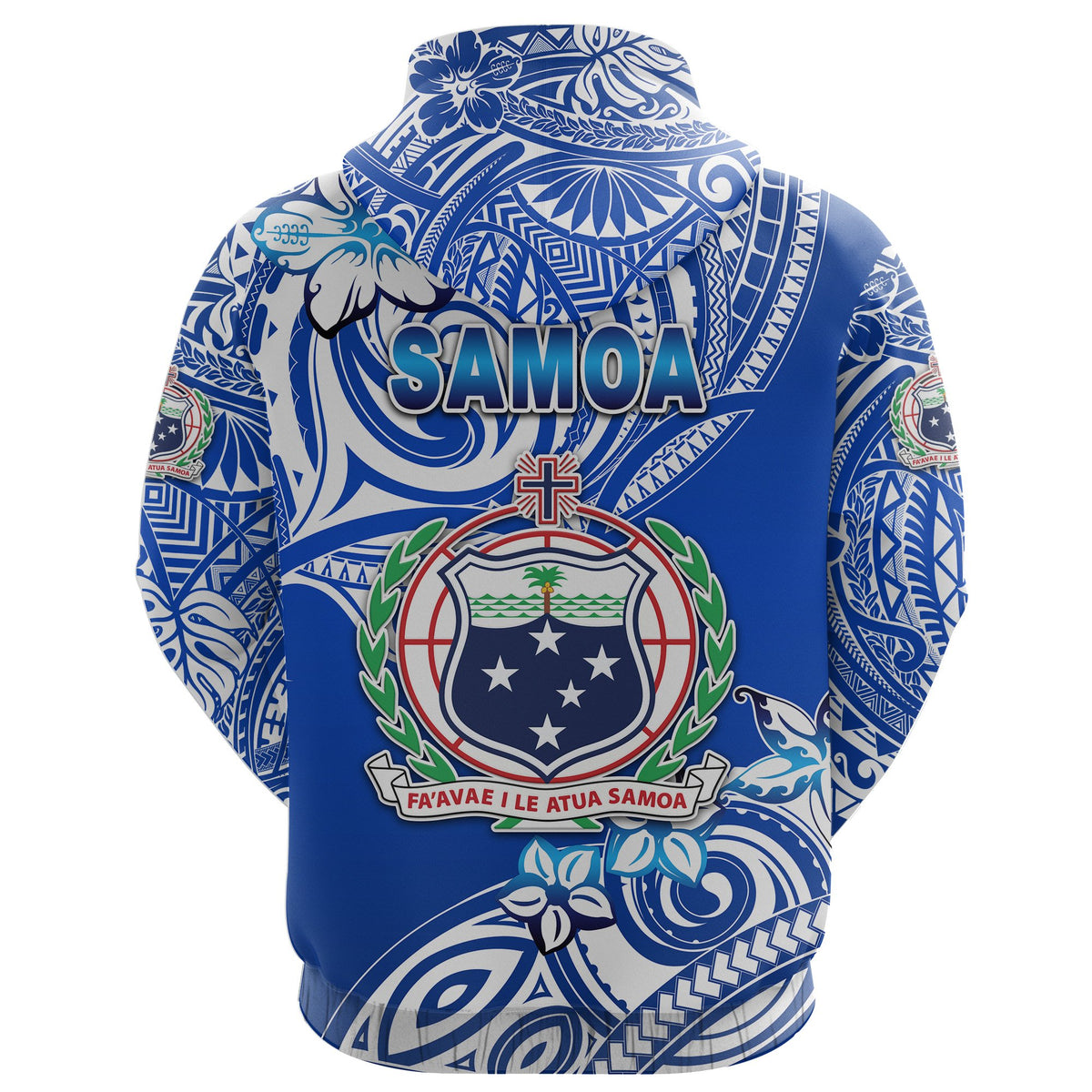 Manu Samoa Rugby Hoodie Unique Vibes Coat of Arms White - Polynesian Pride