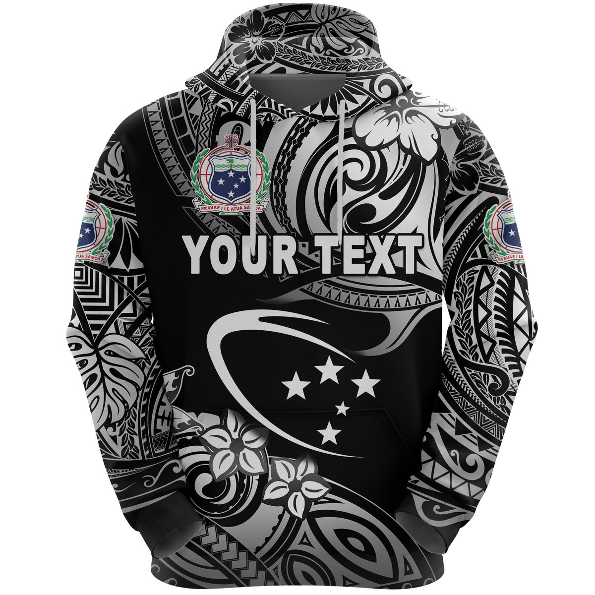 Custom Manu Samoa Rugby Hoodie Unique Vibes Black - Polynesian Pride