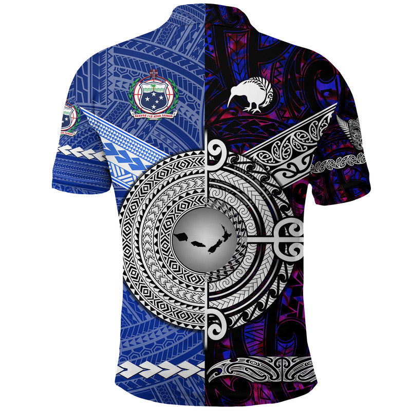 Samoa New Zealand Polo Shirt Together Purple LT8 - Polynesian Pride