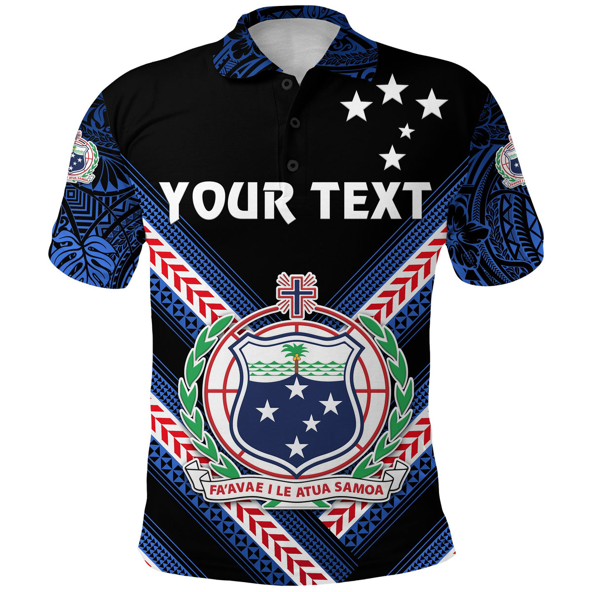 Custom Manu Samoa Rugby Polo Shirt Creative Style Black - Polynesian Pride