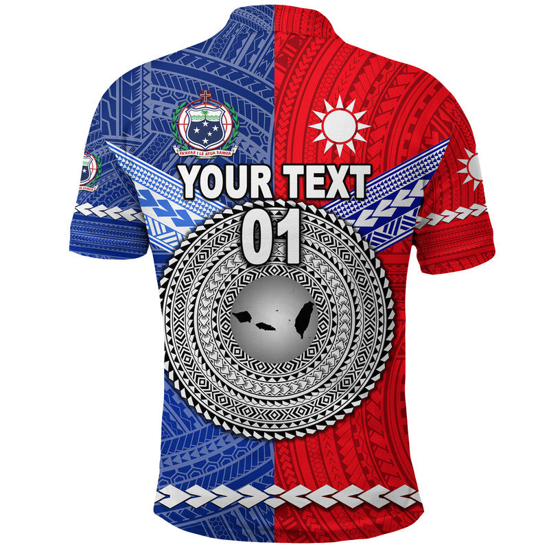 Custom Taiwanese and Samoan Polynesian Polo Shirt Together LT8 - Polynesian Pride