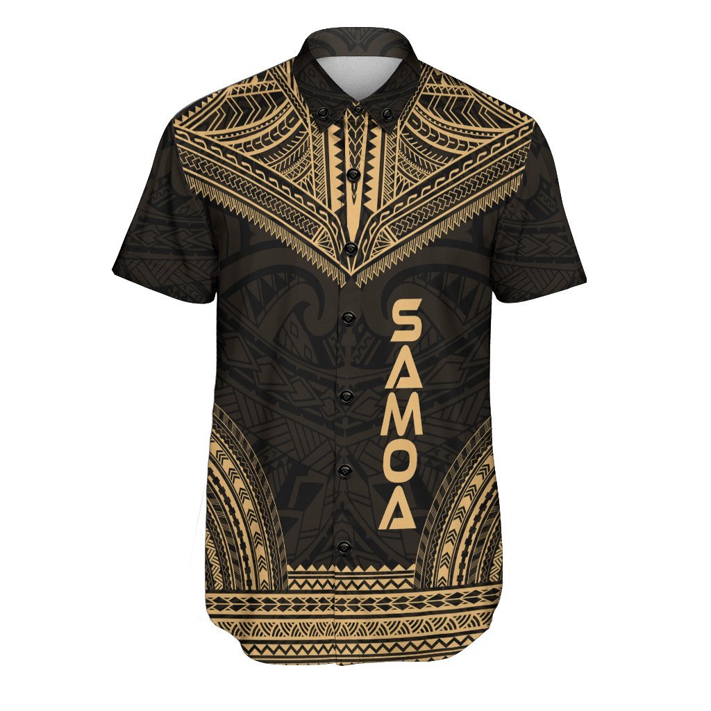Samoa Polynesian Chief Shirt - Gold Version Men Gold - Polynesian Pride