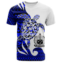 Samoa Custom T Shirt Mega Turtle Unisex Blue - Polynesian Pride