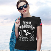 Samo T Shirt Samoan Flag The Soul Of A Witch (Woman) K5 - Polynesian Pride