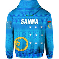 Custom Sanma Province Zip Hoodie Vanuatu Pattern Traditional Style LT8 - Polynesian Pride