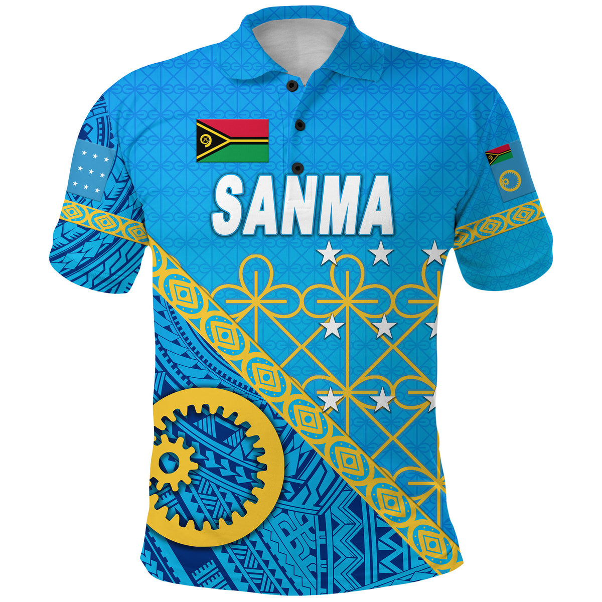 Sanma Province Polo Shirt Vanuatu Pattern Unique Style LT8 - Polynesian Pride