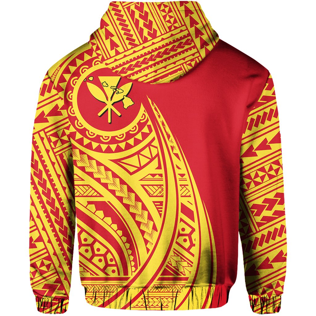Hawaii Kanaka Polynesian Zip up Hoodie Tatoo Style - Polynesian Pride