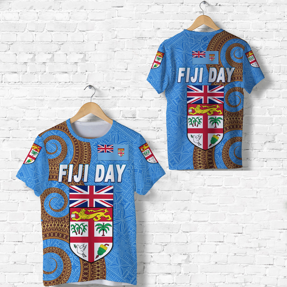 Fiji Day T Shirt Independence Anniversary Simple Style LT8 Unisex Blue - Polynesian Pride