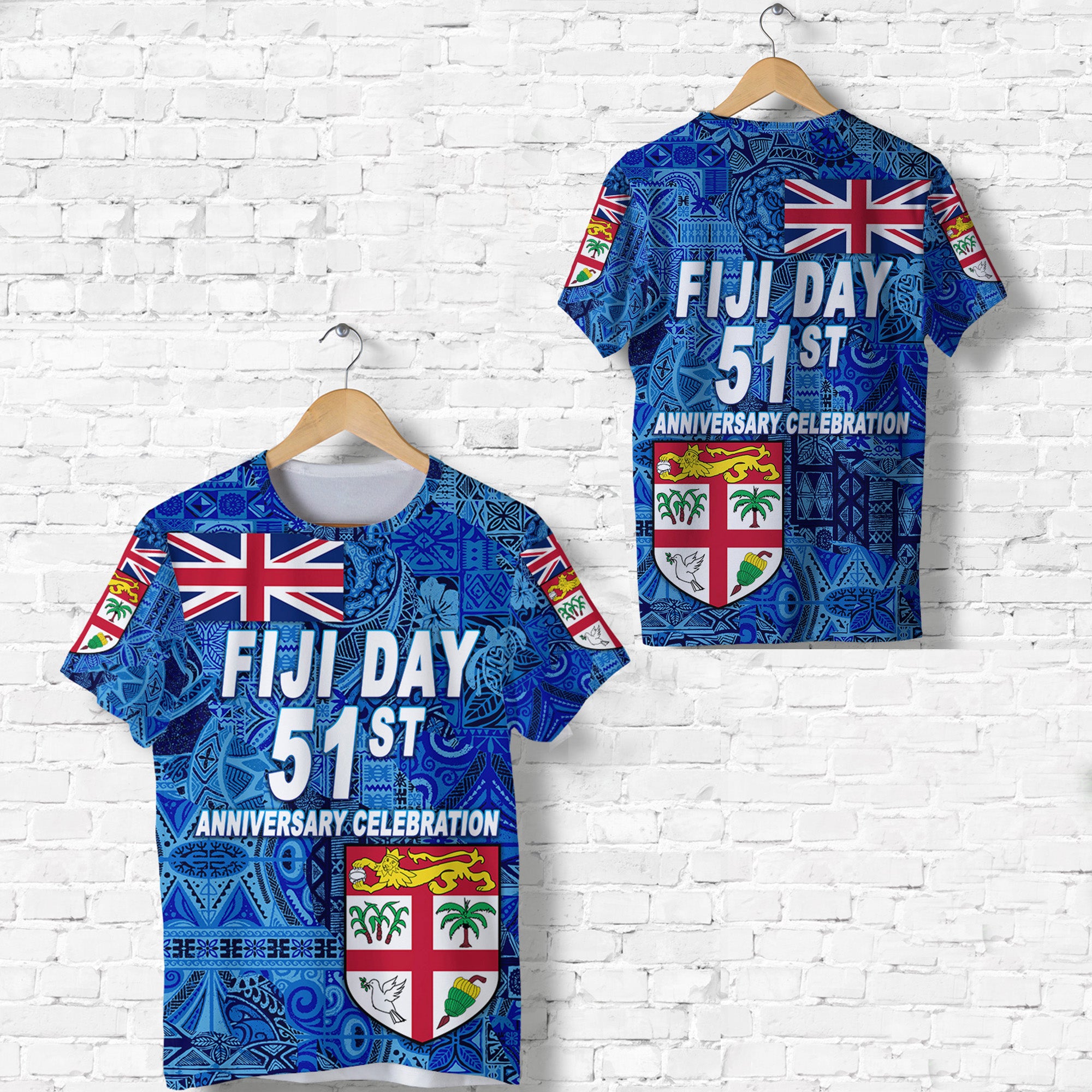 Fiji Day T Shirt Independence Anniversary Original Style LT8 Unisex Blue - Polynesian Pride