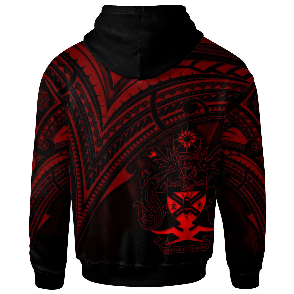 Solomon Islands Hoodie Red Color Cross Style - Polynesian Pride