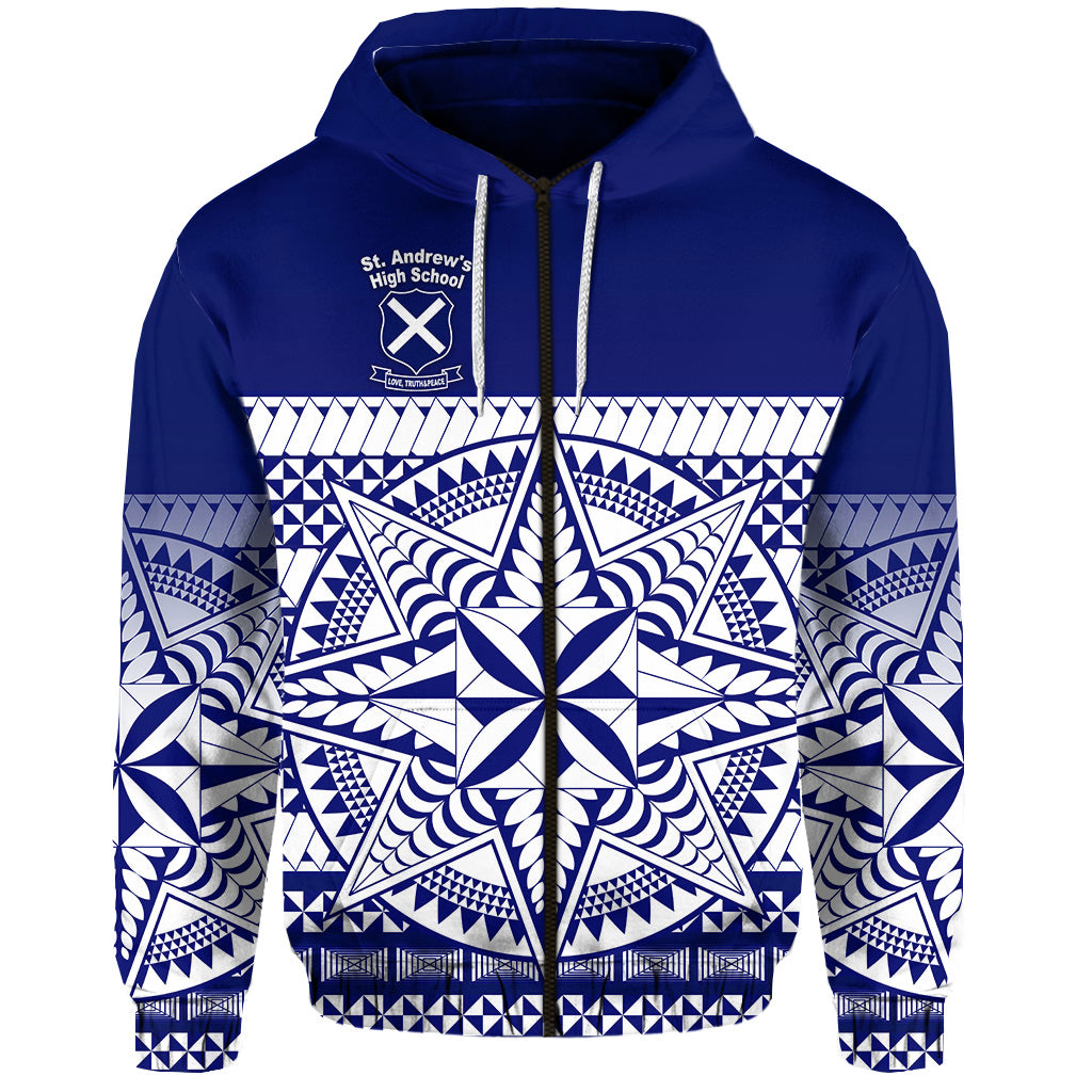 St. andrews High School Zip Hoodie Simplified Version LT8 - Polynesian Pride