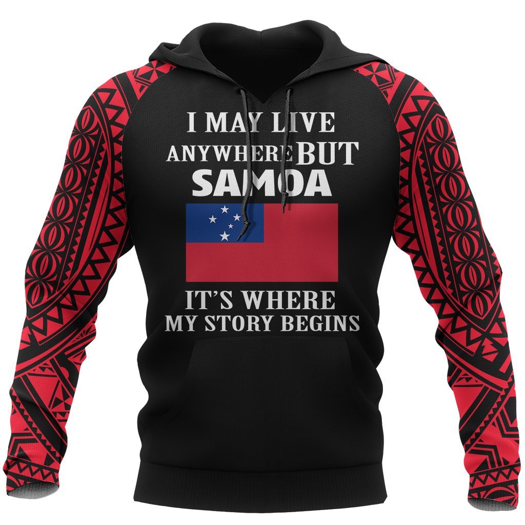 Samoa Hoodie Samoa Flag Its Where My Story Begins Unisex Black - Polynesian Pride