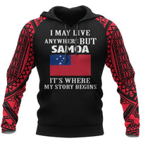 Samoa Hoodie Samoa Flag Its Where My Story Begins Unisex Black - Polynesian Pride