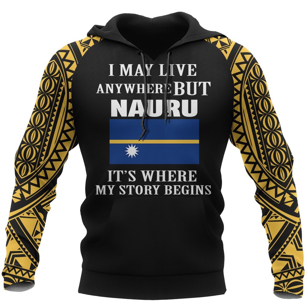 Nauru Hoodie Nauru Flag Its Where My Story Begins Unisex Black - Polynesian Pride