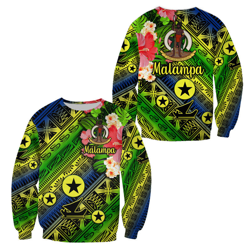 Vanuatu Malampa Sweatshirt Independence Be Proud LT8 Unisex Blue - Polynesian Pride