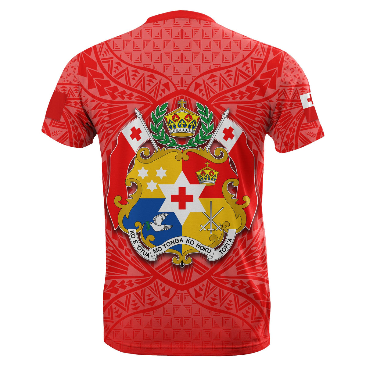 Finau T Shirt Polynesian With Tonga Coat of Arms Style - Polynesian Pride