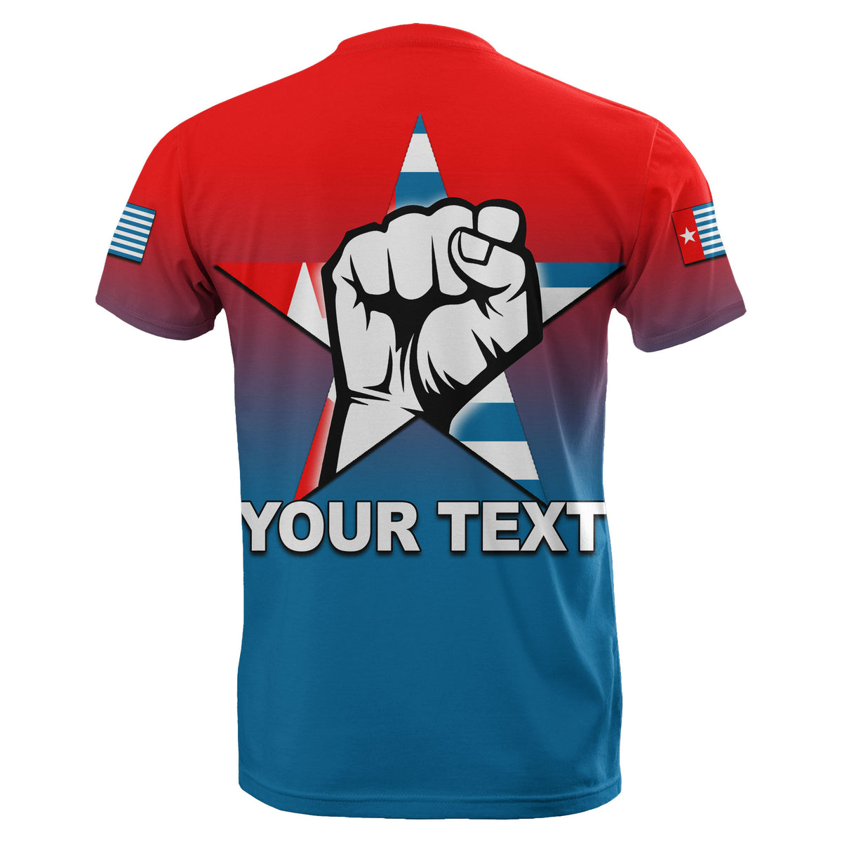 Custom West Papua T Shirt Flag Color Simple Style LT6 - Polynesian Pride