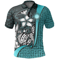 Marshall Islands Polo Shirt Turquoise Turtle with Hook Unisex Turquoise - Polynesian Pride