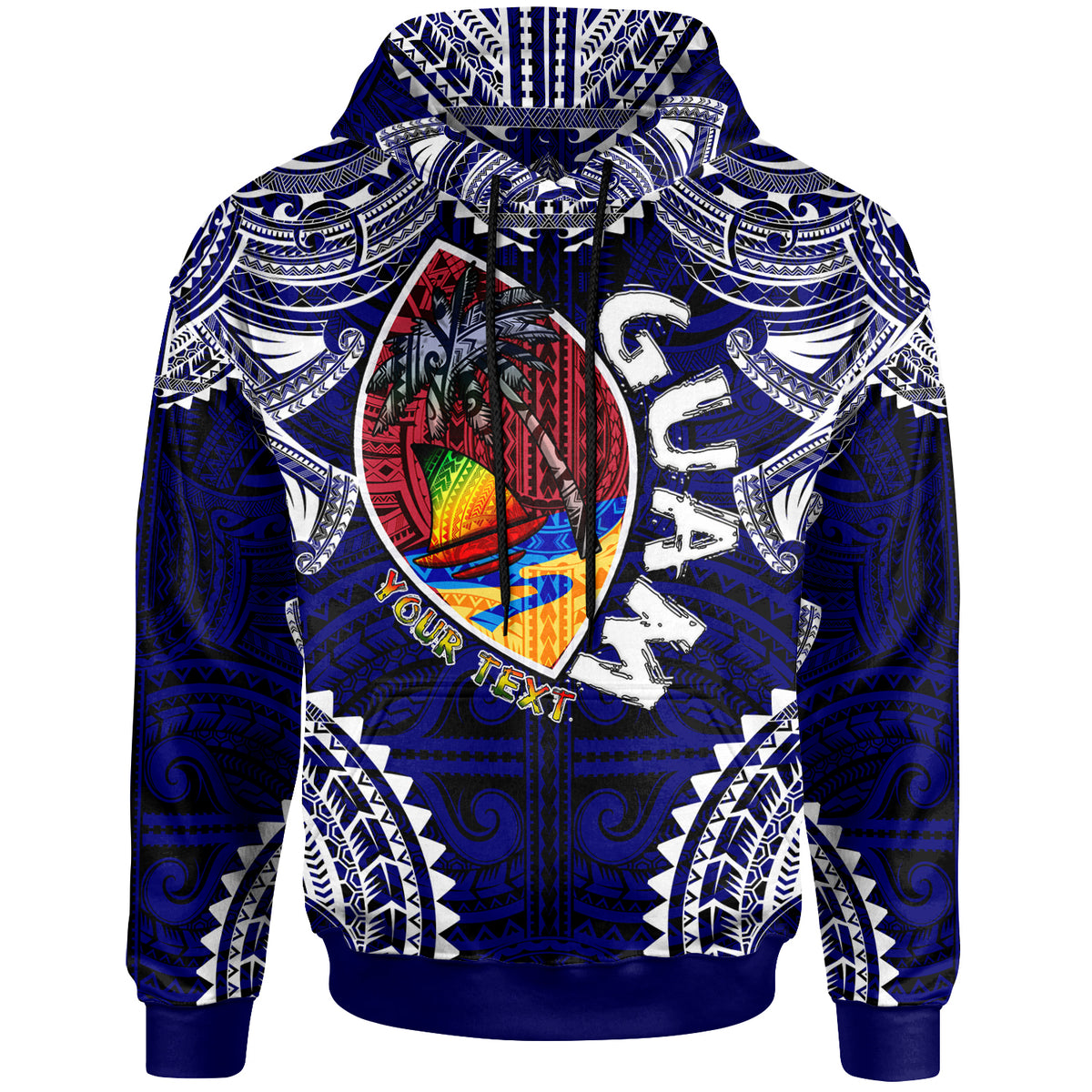 Guam Hoodie Custom Guam Independence Day Wish You A Very Happy Independence Day With Polynesian Patterns LT10 - Polynesian Pride