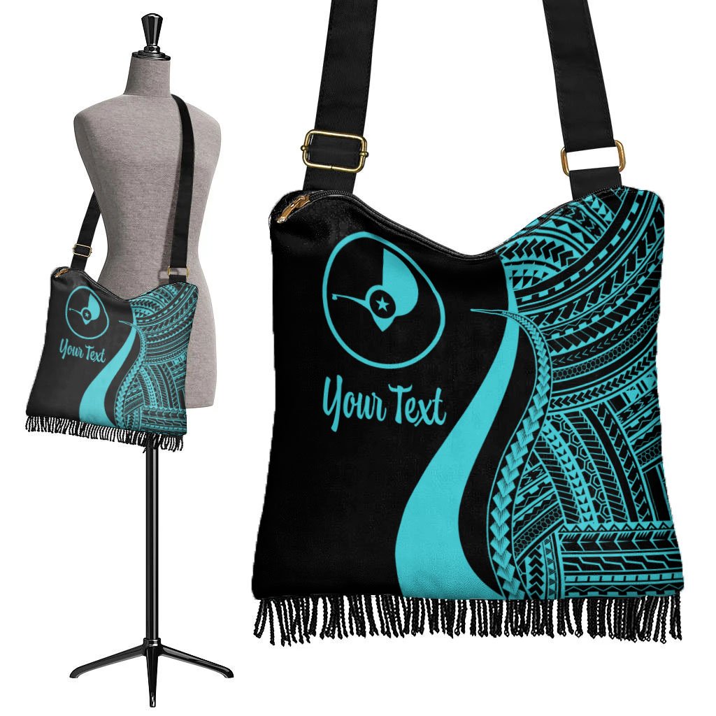 Yap Custom Personalised Boho Handbag - Turquoise Polynesian Tentacle Tribal Pattern - Polynesian Pride