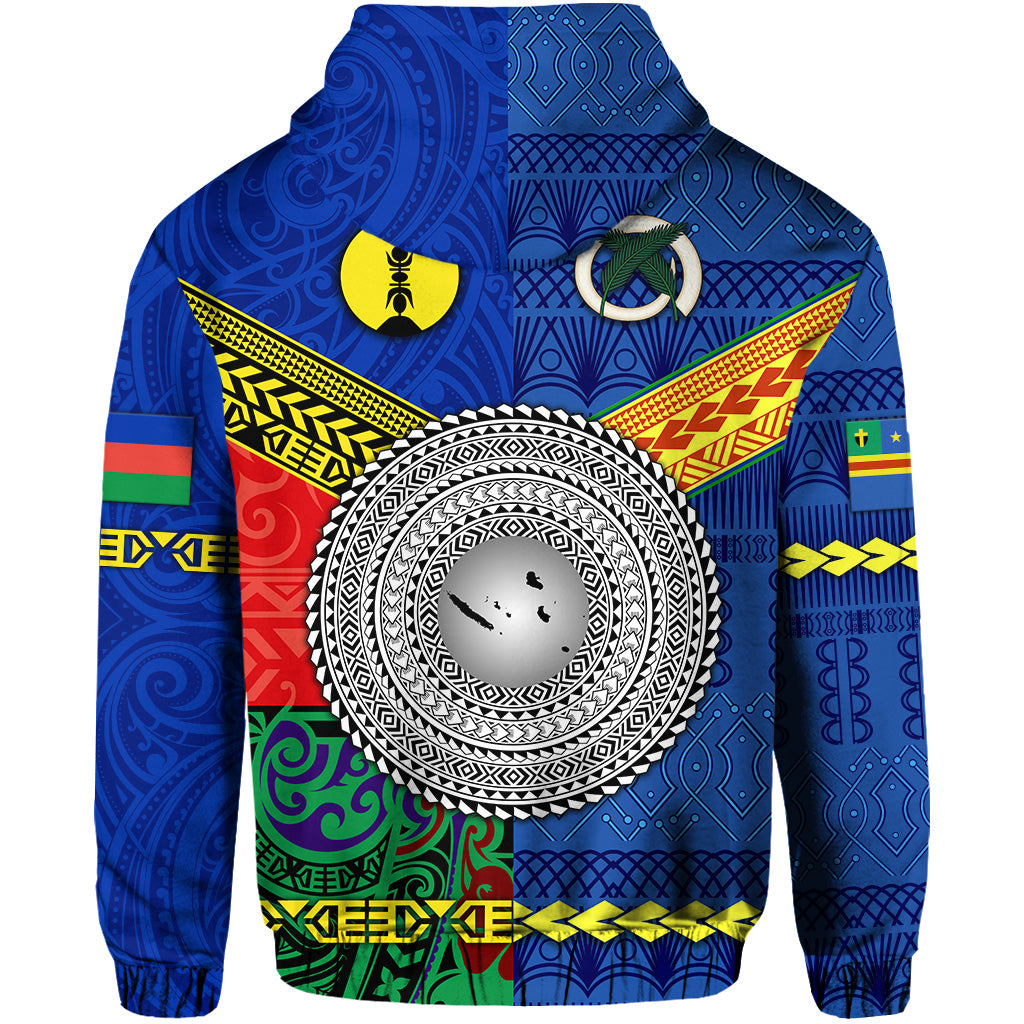 Vanuatu Tafea Province and Kanaky New Caledonia Zip Hoodie Together LT8 - Polynesian Pride