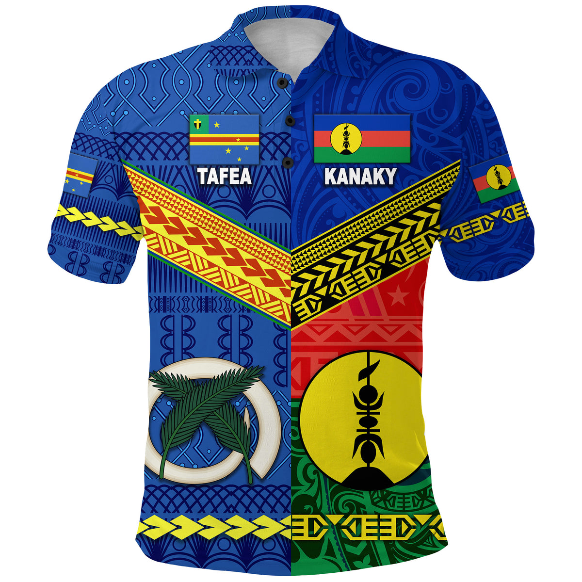 Vanuatu Tafea Province and Kanaky New Caledonia Polo Shirt Together LT8 - Polynesian Pride