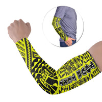 Tahiti Custom Personalised Arm Sleeve - Polynesian Style (Set of Two) Set of 2 Yellow - Polynesian Pride