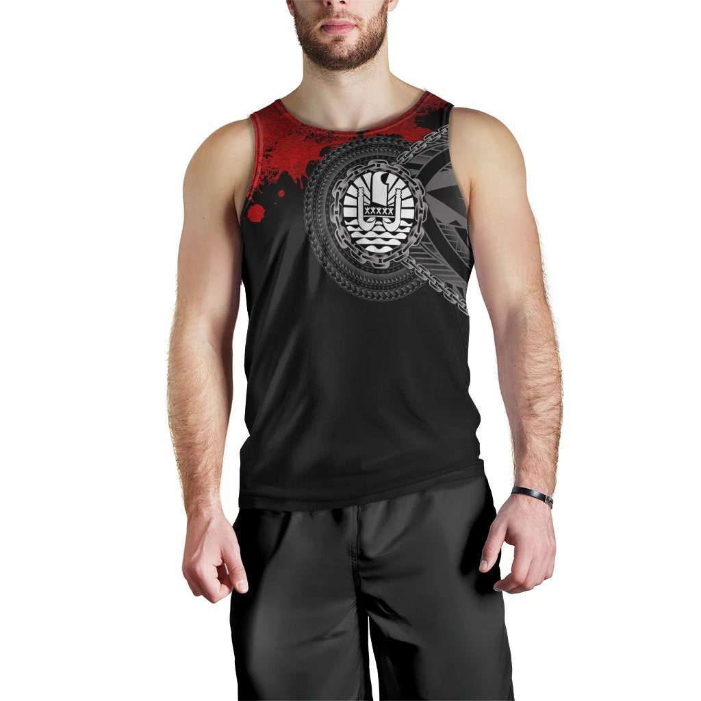 Tahiti Polynesian Men's Tank Top - Polynesian Chain Style - Polynesian Pride