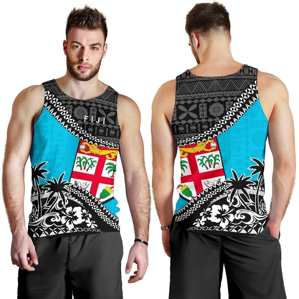 Fiji Men Tank Top Fall In The Wave K9 - Polynesian Pride