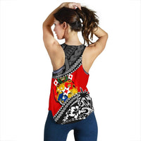 Tonga Women Racerback Tank Fall In The Wave K9 - Polynesian Pride
