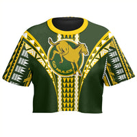 Hawaii - Leilehua High Football Jersey Crop Top T - Shirt - AH - Polynesian Pride