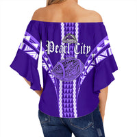 Hawaii - Pearl City High Football Jersey Off Shoulder Waist Wrap Top - AH - Polynesian Pride