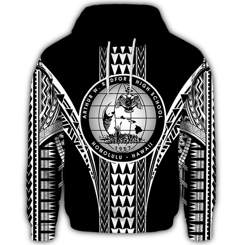 Hawaii Hoodie Radford High Football Jersey Hoodie - Polynesian Pride