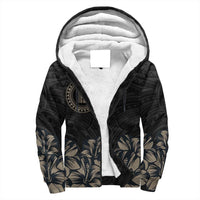 Kahoolawe Map Hibiscus Polynesian Sherpa Hoodie - Lithe Style - AH Grey - Polynesian Pride