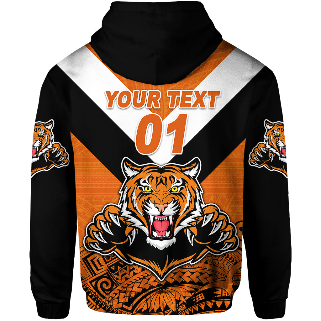 Custom Papua New Guinea Lae Snax Tigers Hoodie Rugby Simple Style Black, Custom Text and Number LT8 - Polynesian Pride