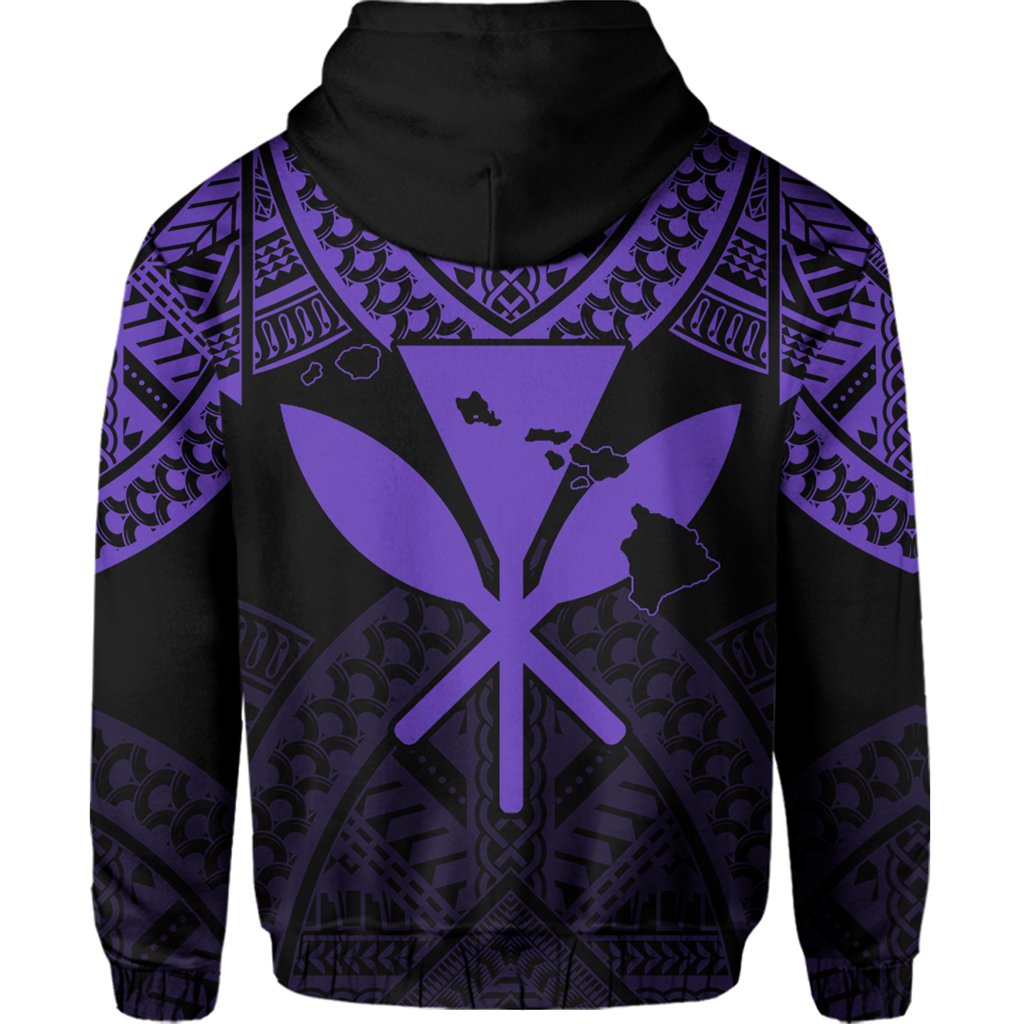 Hawaii Polynesian Hoodie Limited Tab Style Purple - Polynesian Pride