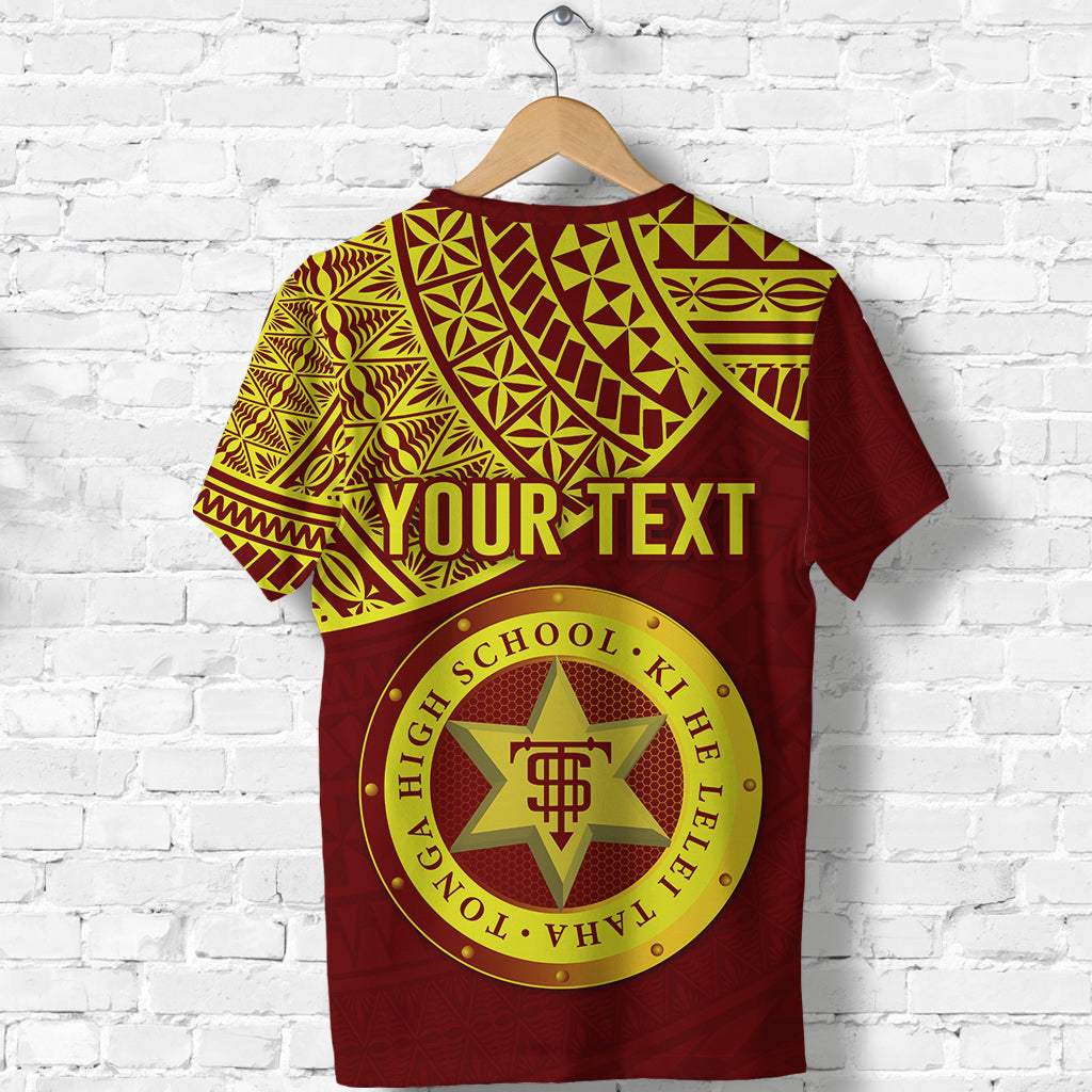 Custom Tonga High School T Shirt Maroon and Gold LT4 - Polynesian Pride