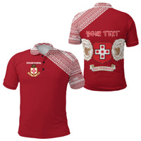 Custom Kolisi Tonga Polo Shirt Mate Maa Tonga Rugby Old Boys Unisex Red - Polynesian Pride
