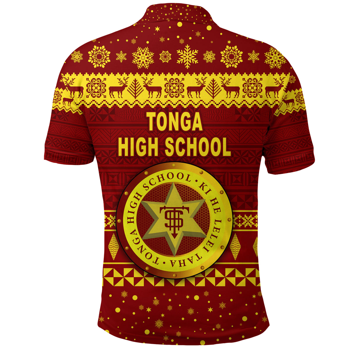 Tonga High School Christmas Polo Shirt Simple Style LT8 - Polynesian Pride